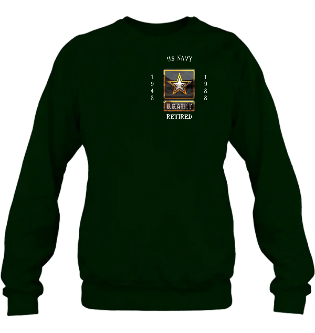 Personalized Retired Veteran Shirt/Hoodie - Father's Day Gift Idea for Veteran