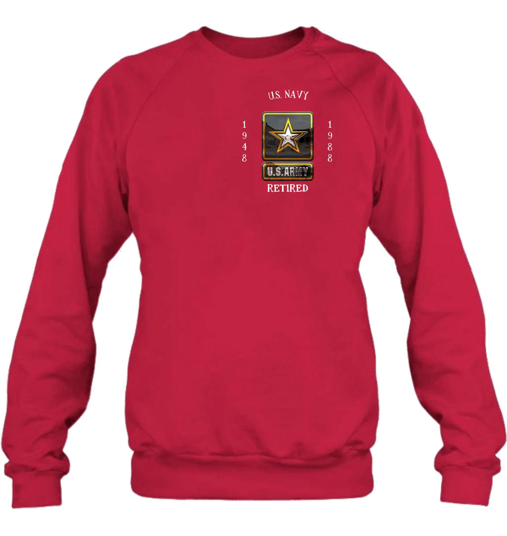 Personalized Retired Veteran Shirt/Hoodie - Father's Day Gift Idea for Veteran